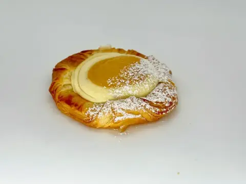Pumpkin Spice Cheese Danish - Buttery laminated pastry filled with rich Philadelphia cream cheese swirled with spiced pumpkin. Crispy on the outside, soft and creamy on the inside — a cozy fall favorite.