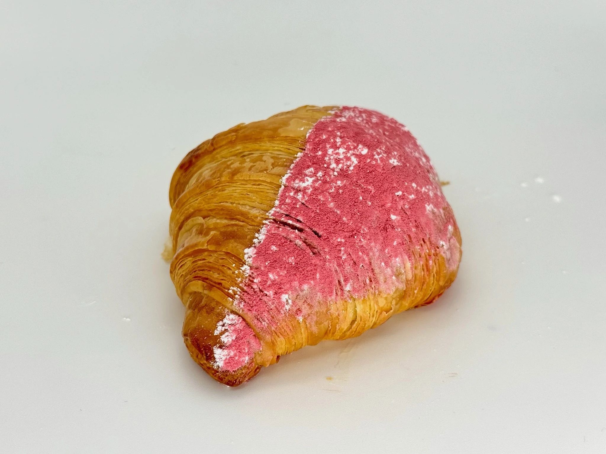 Strawberry Cream Croissant - Flaky butter croissant filled with silky strawberry cream made with real strawberry purée. Light, creamy, and bursting with fresh berry flavor.